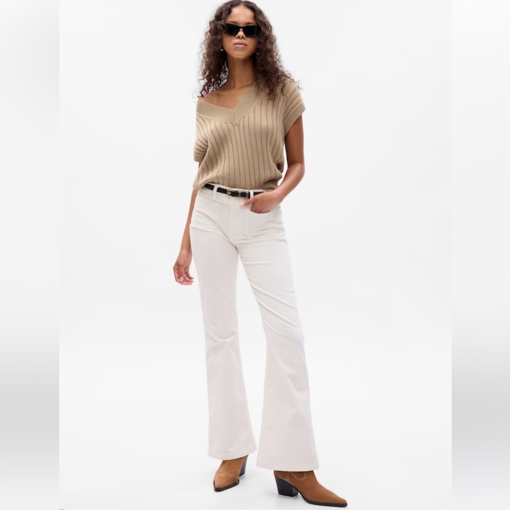 Gap 70s high rise corduroy flares